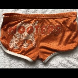 Vintage Authentic Hooters Mesh Booty Shorts Small
